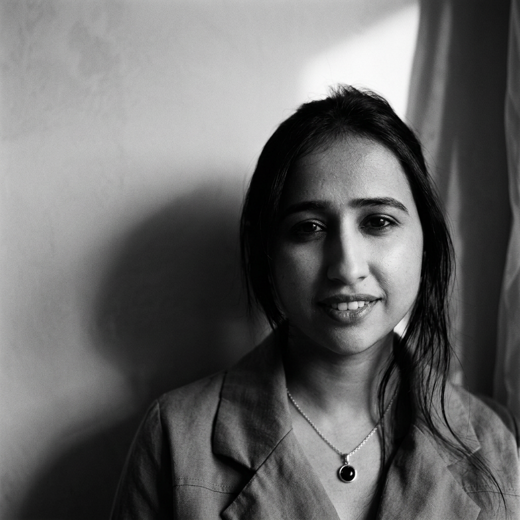 Close portrait of Sehar Naz Janani